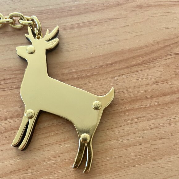 Stella McCartney Gold Reindeer Keychain - Picture 3 of 6